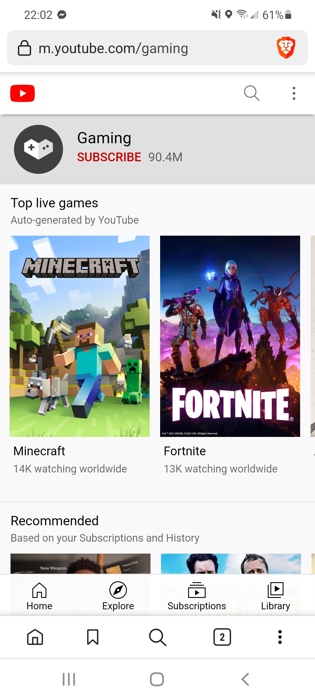 youtube gaming